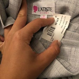 New with tag gray linen high waist pants